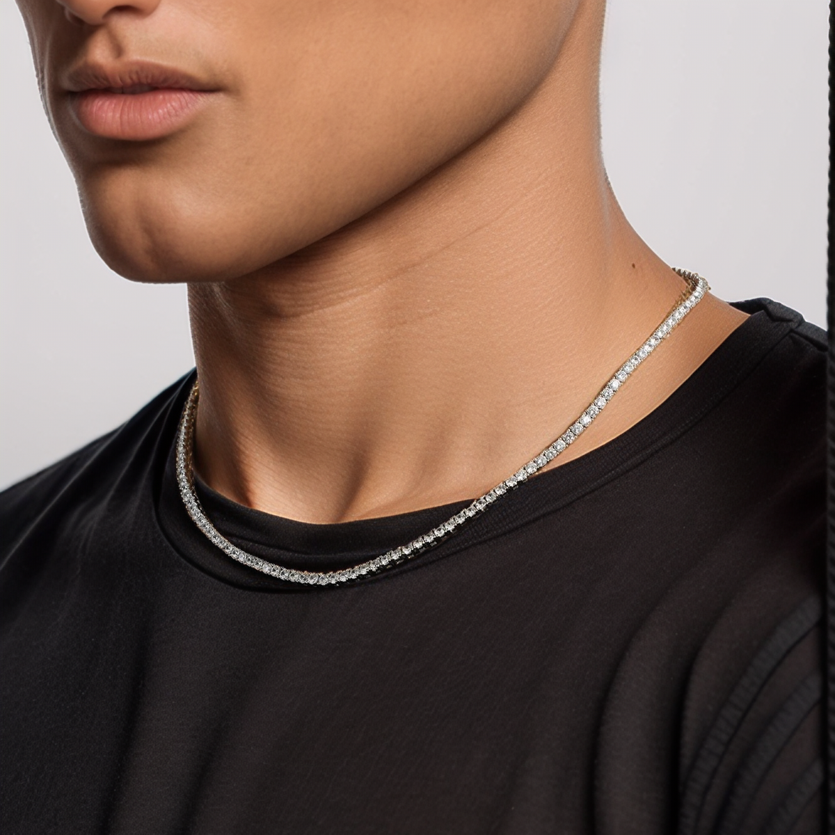 Tennis Ketting - Witgoud 3 mm