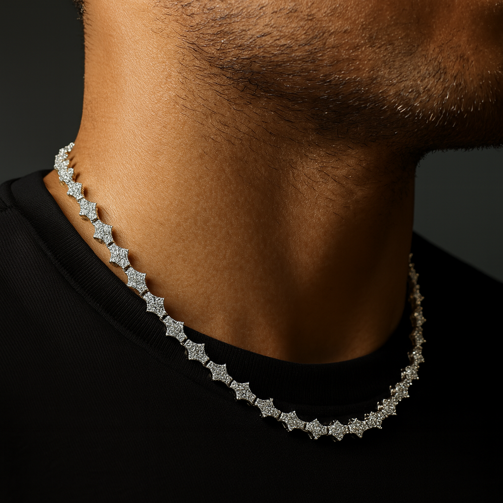 Honeycomb Ketting Zilver