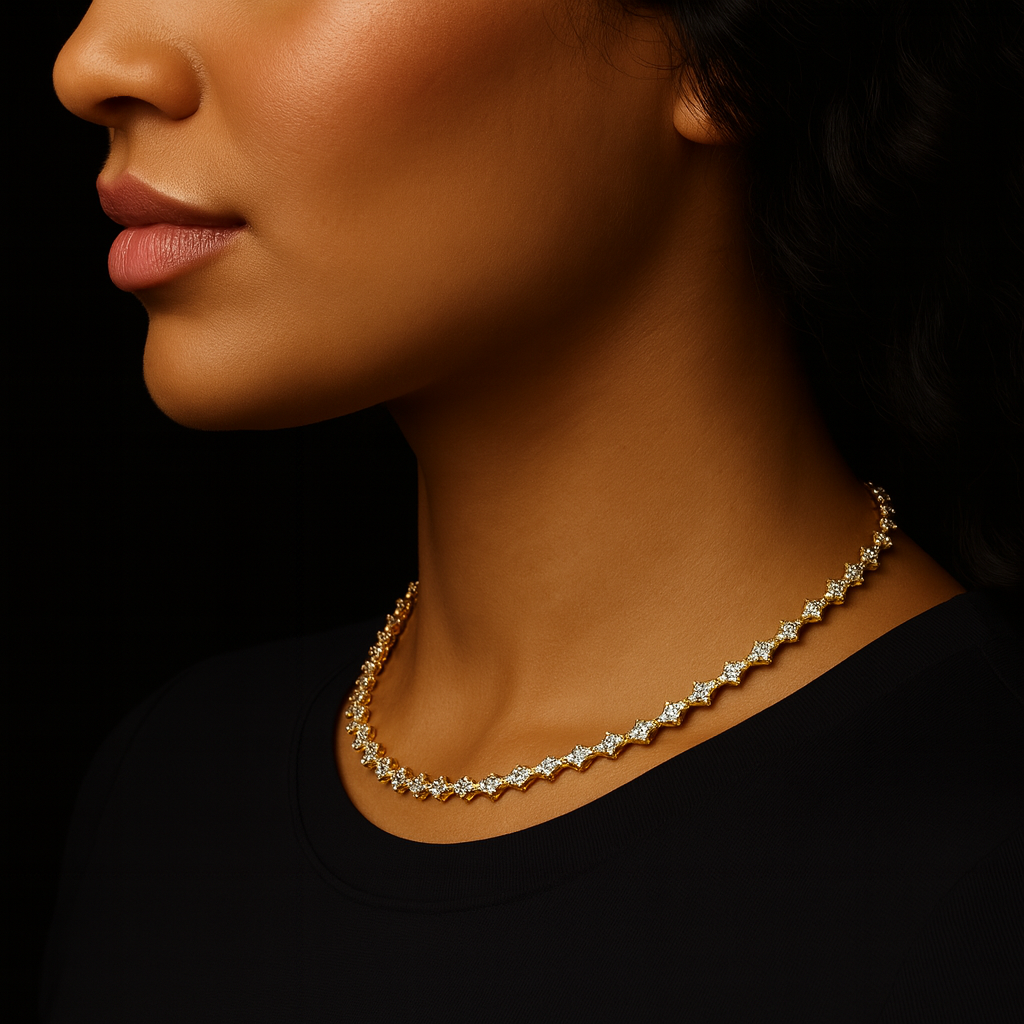 Honeycomb Ketting Goud