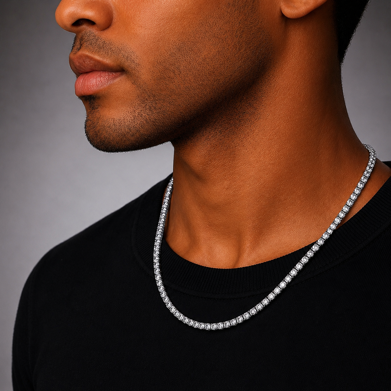 Moissanite Tennis Ketting - 3mm