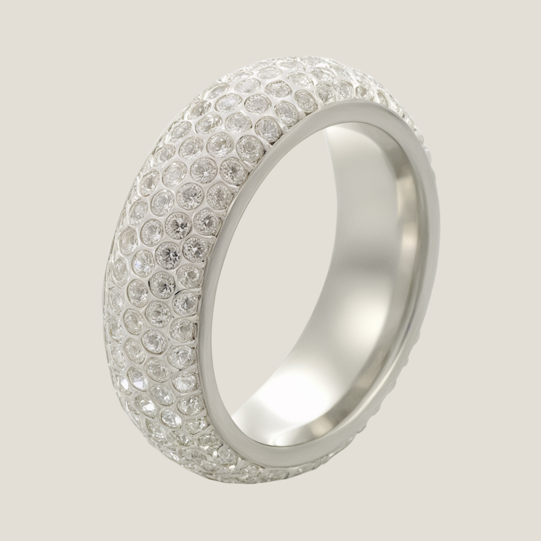 Luxe Pavé Ring - Zilver