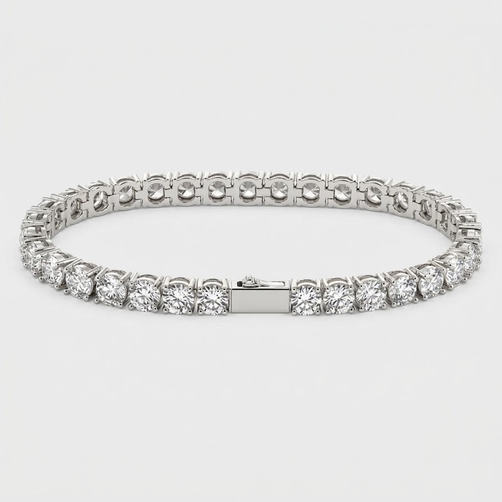 Tennis Armband - Witgoud 5mm