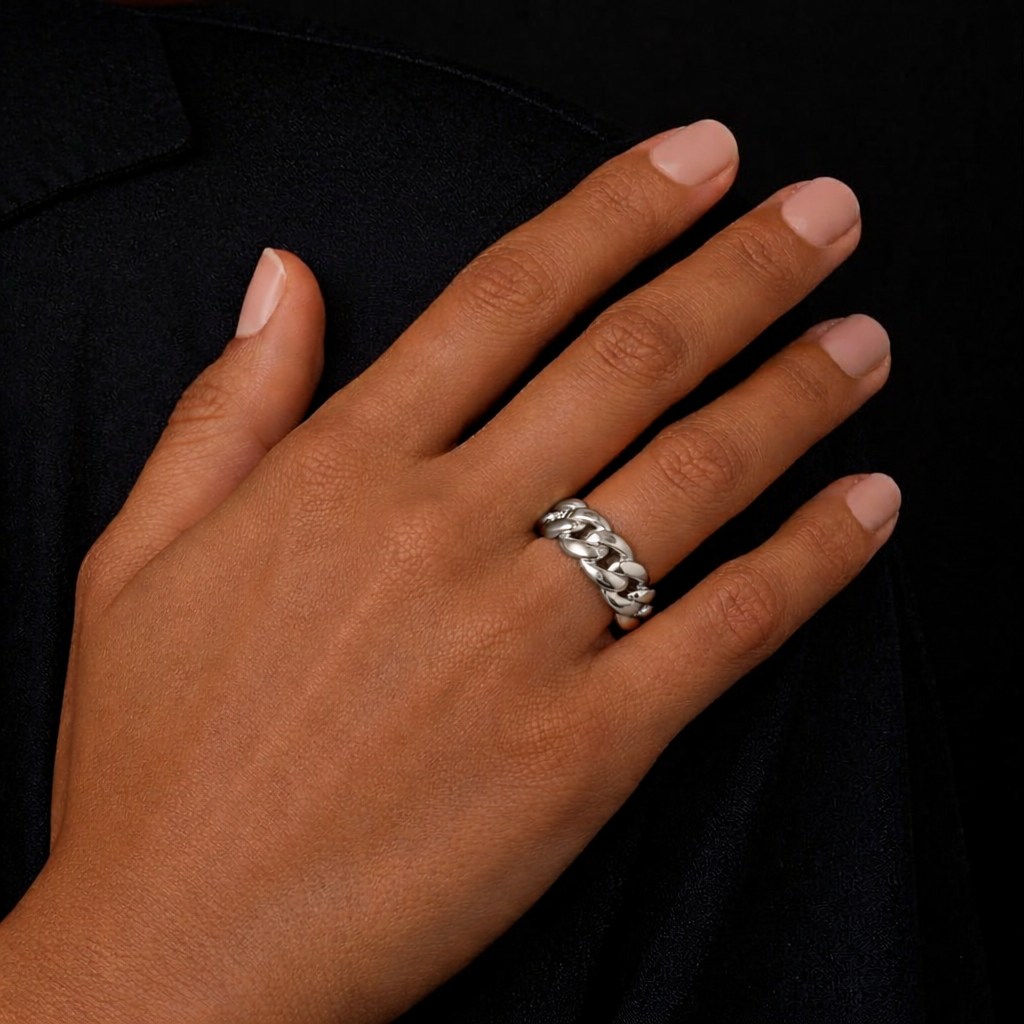 Clean Cuban Ring - Zilver