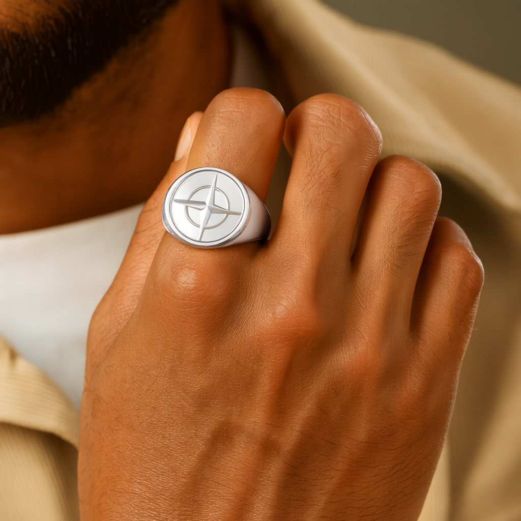 Compass ring - Zilver