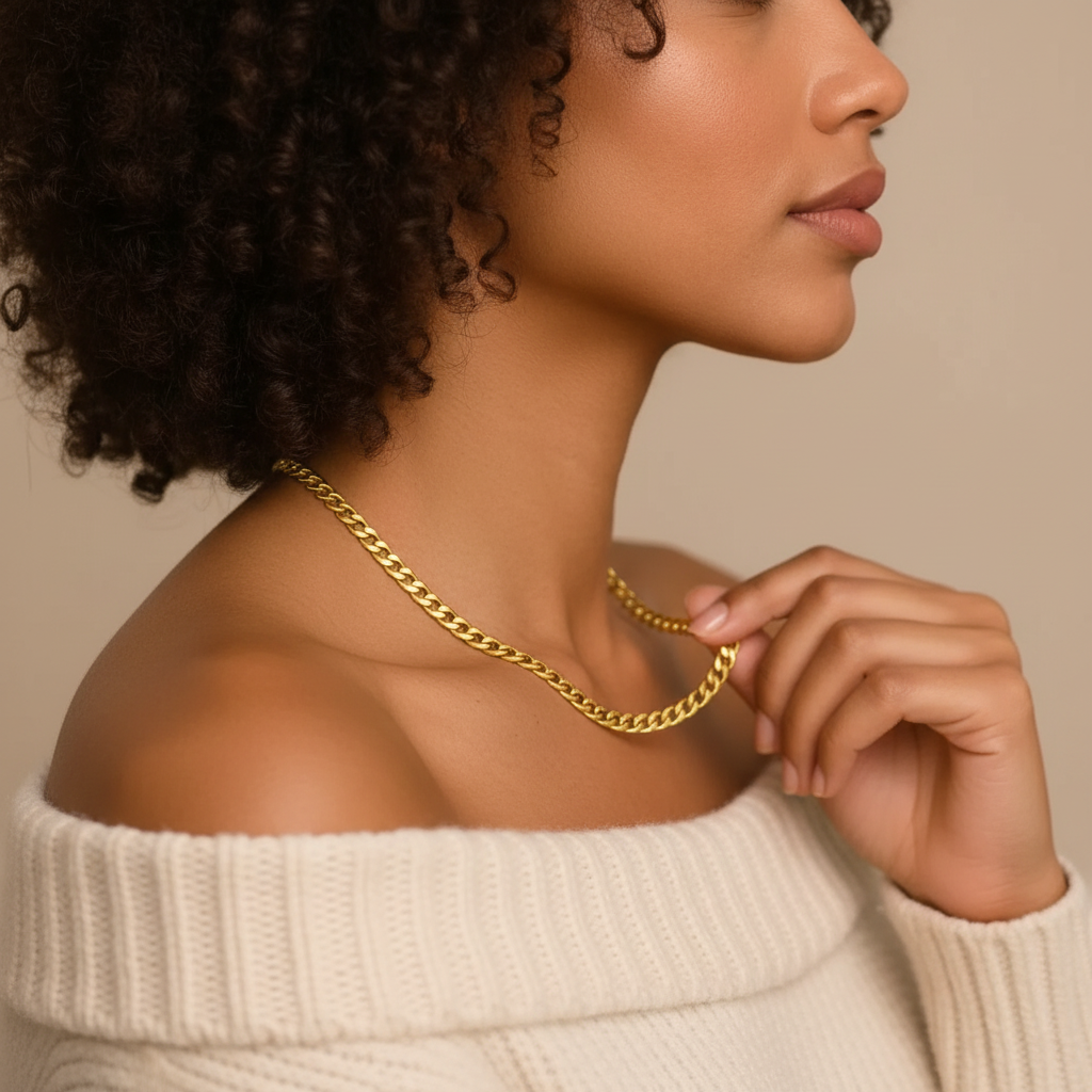 Cubana Ketting Goud 3mm