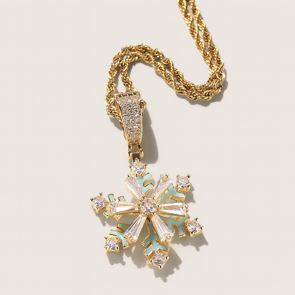 FrostGlow Spinner Pendant Goud