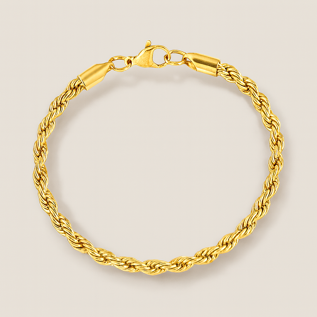 Rope Armband - Goud 5mm