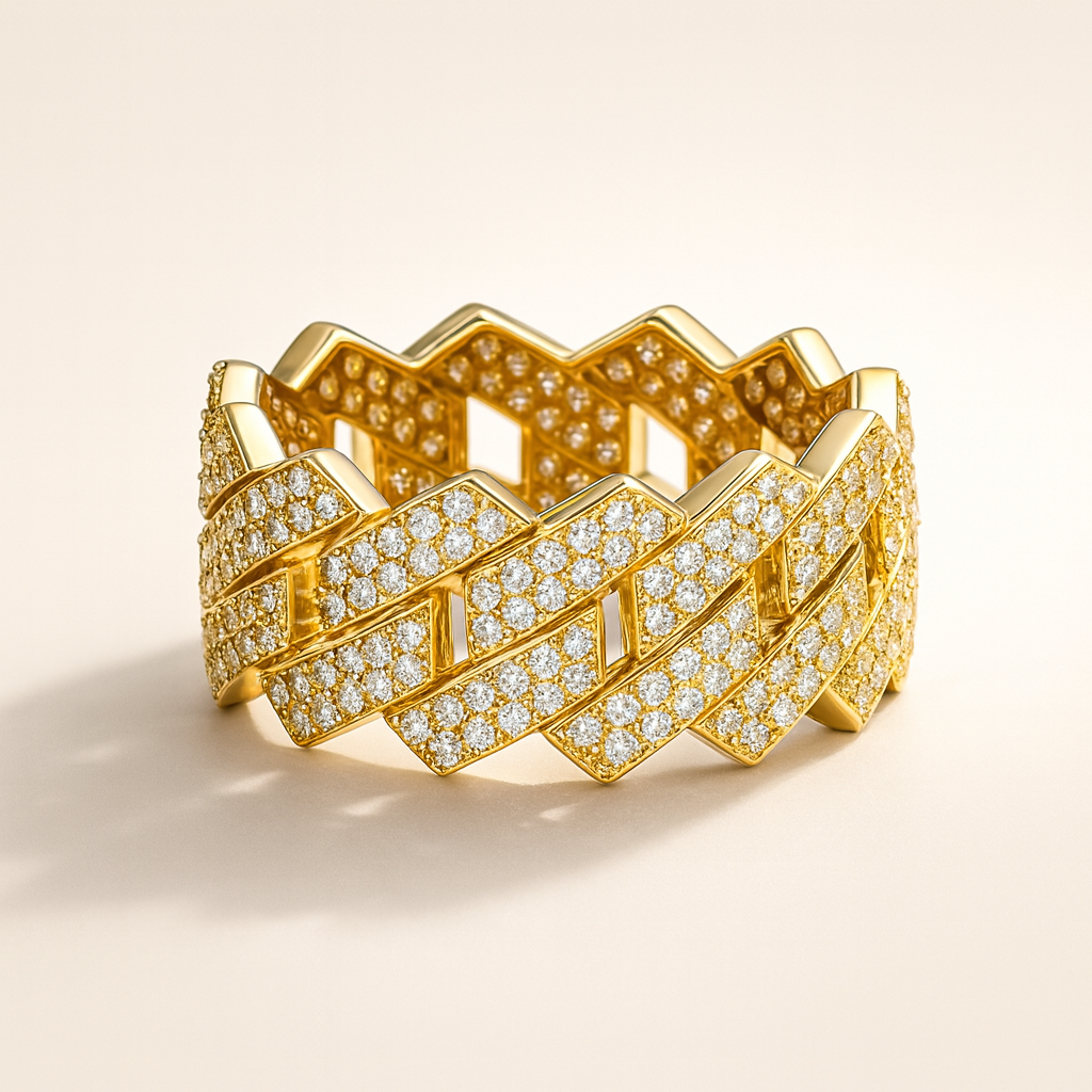 Diamond Crown Ring Goud - Moissaniet