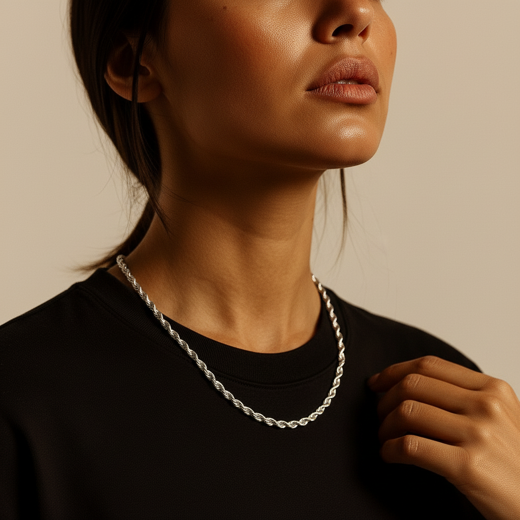 Rope Ketting - Witgoud 3 mm