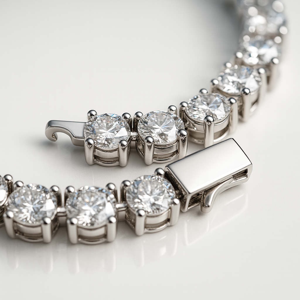 Tennis Ketting - Witgoud 4 mm