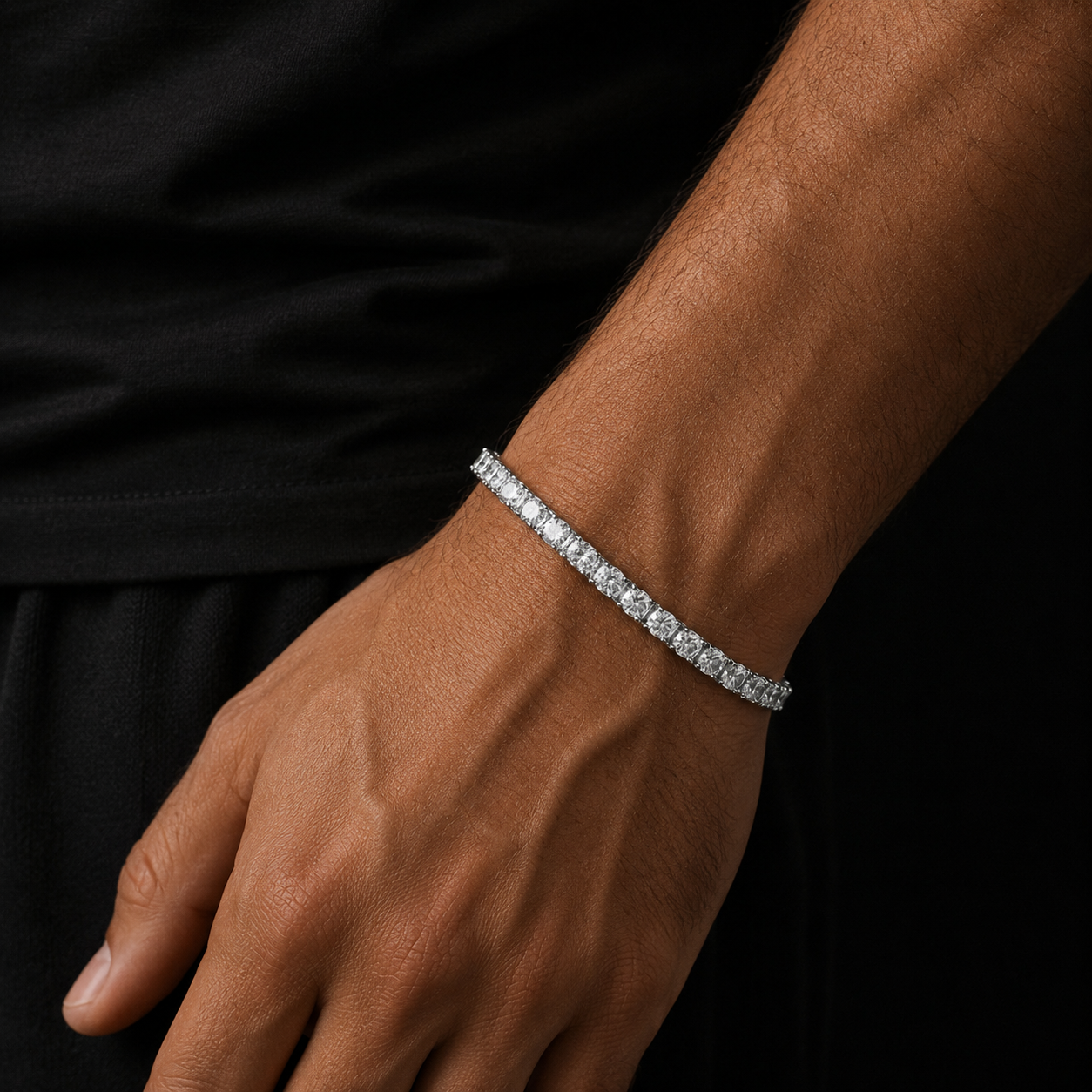 Tennis Armband - Witgoud 4mm