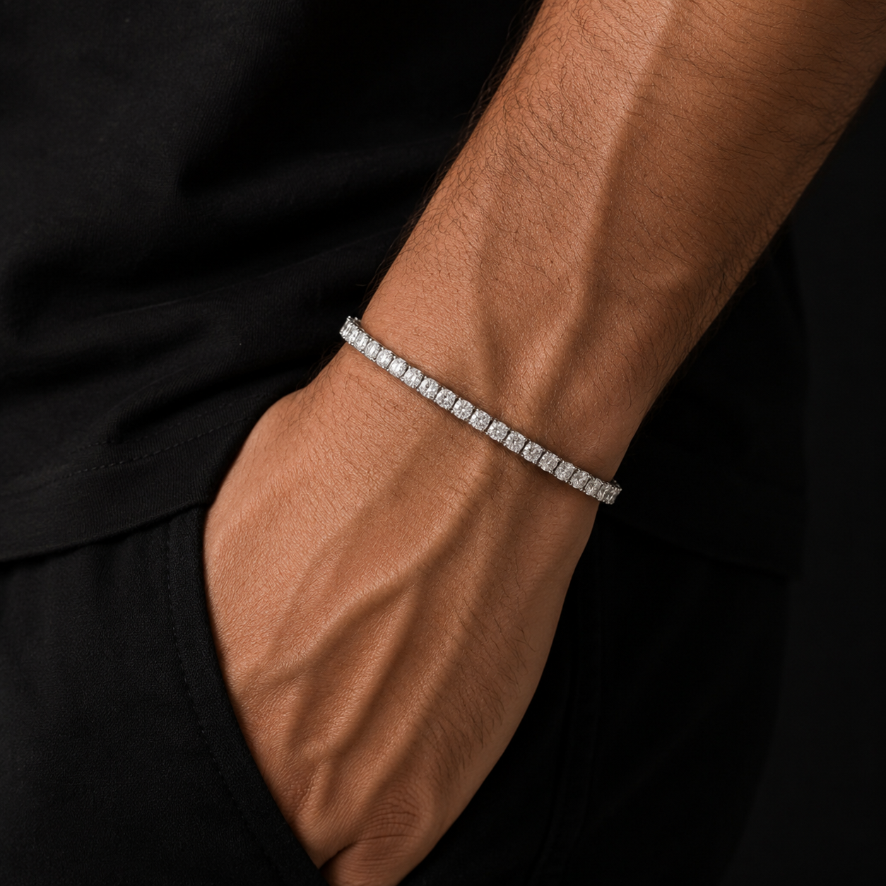 Tennis Armband - Witgoud 3mm