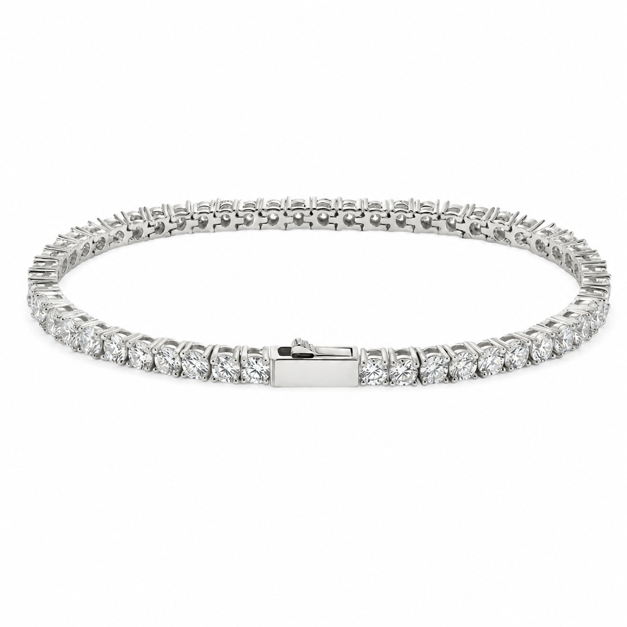 Tennis Armband - Witgoud 4mm
