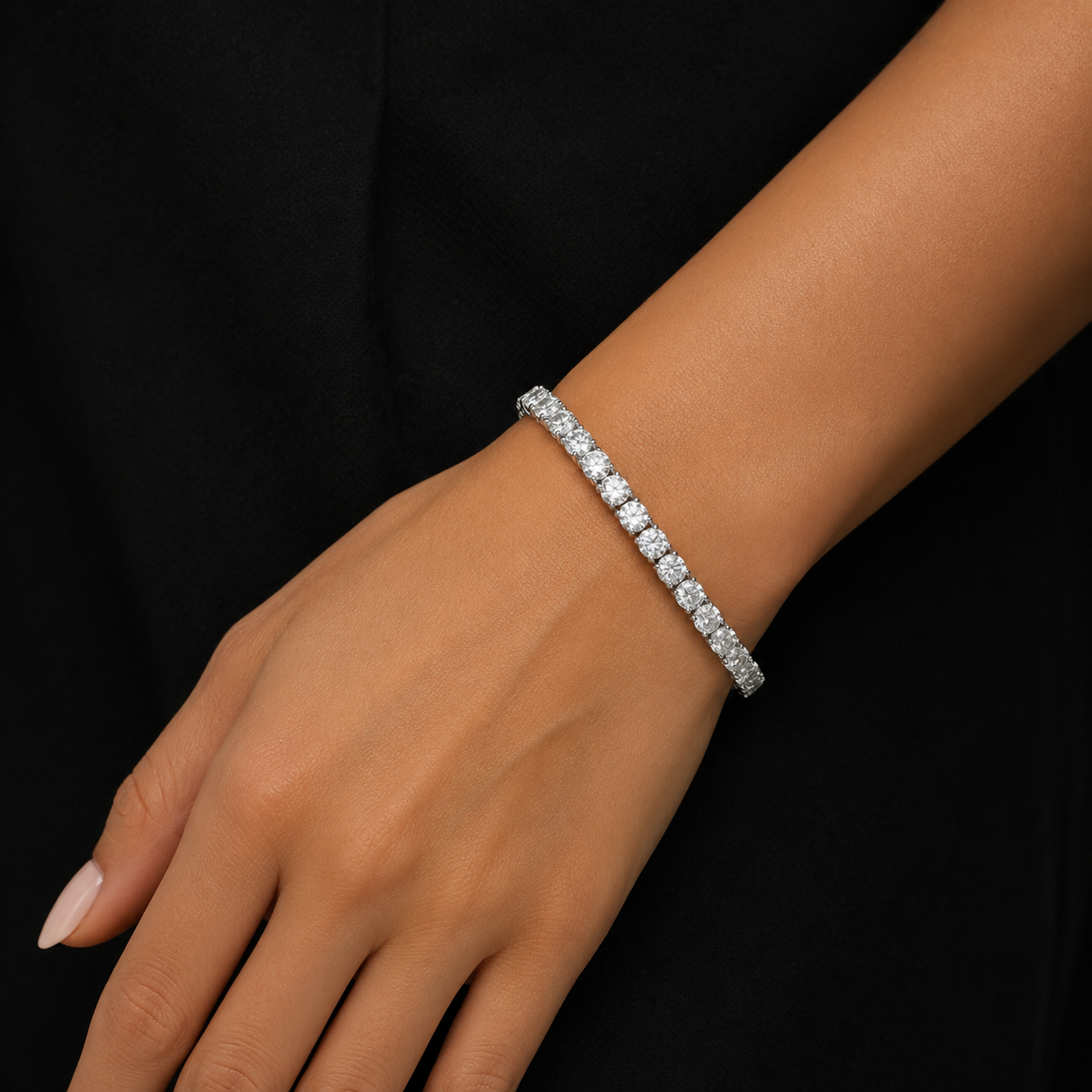 Tennis Armband - Witgoud 4mm