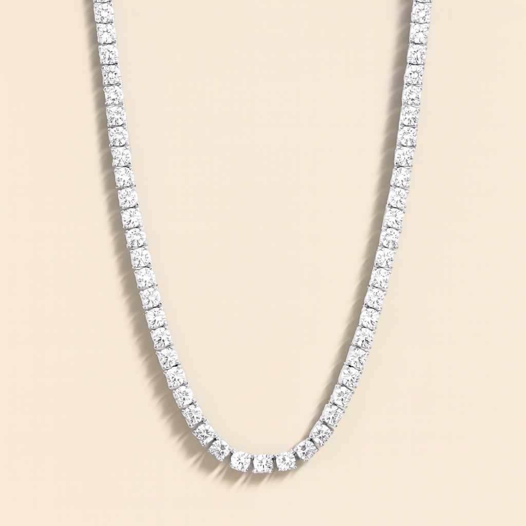 Tennis Ketting - Witgoud 3 mm