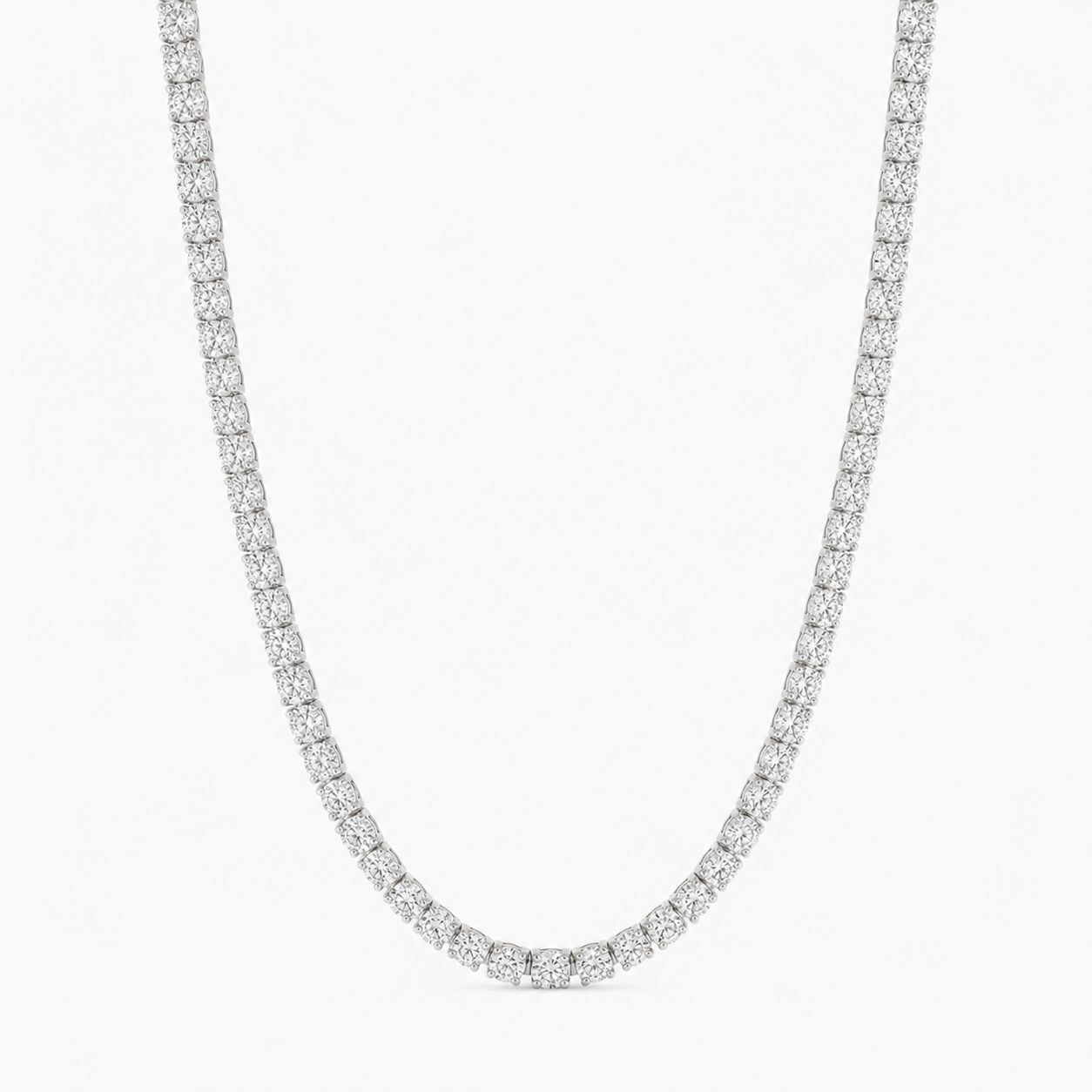 Tennis Ketting - Witgoud 3 mm