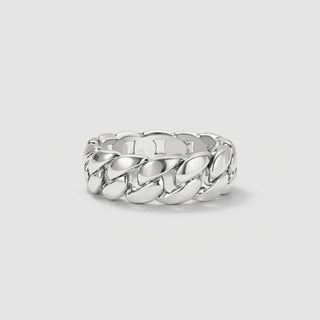 Clean Cuban Ring - Zilver