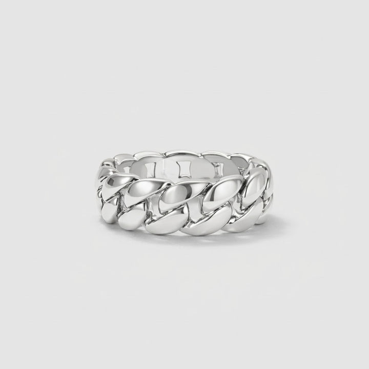 Clean Cuban Ring - Zilver