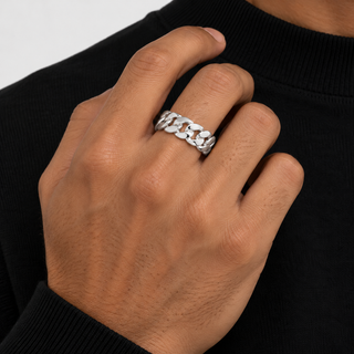 Clean Cuban Ring - Zilver