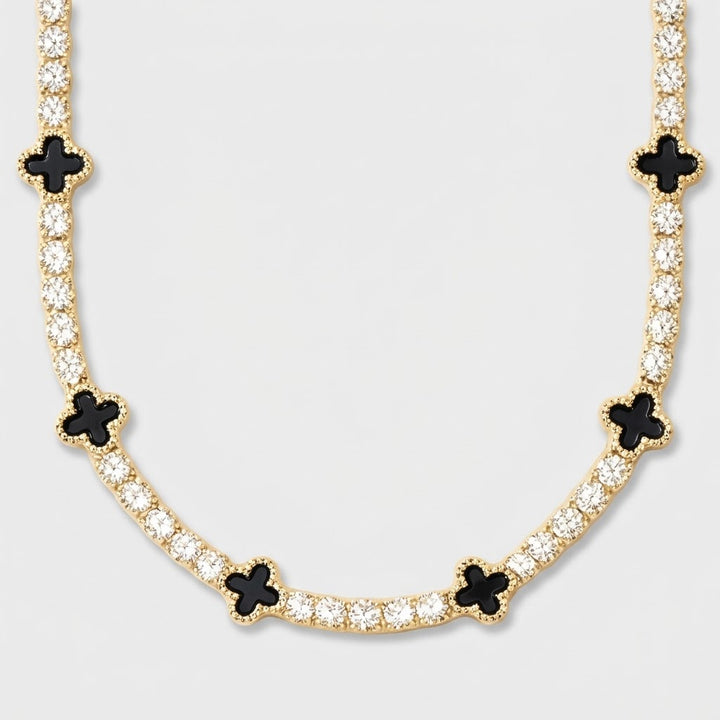Clover Tennis Ketting Goud