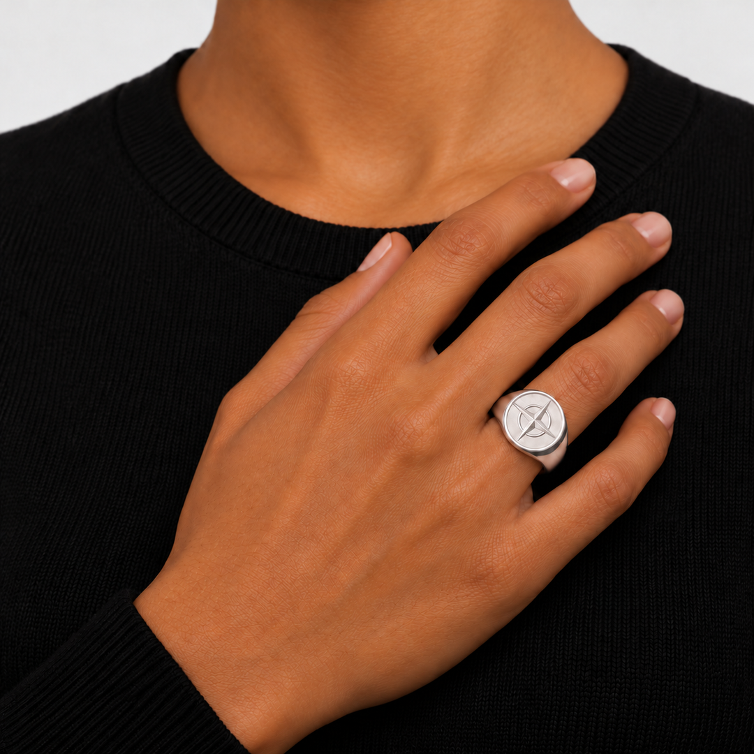 Compass ring - Zilver