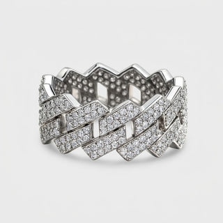 Diamond Crown Ring Zilver - Moissanite