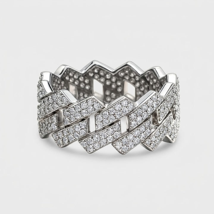 Diamond Crown Ring Zilver - Moissanite