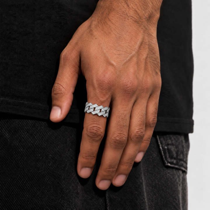 Diamond Crown Ring Zilver - Moissanite
