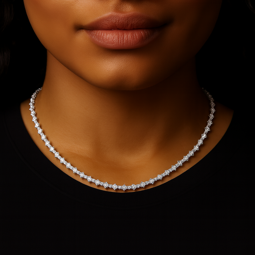 Honeycomb Ketting Zilver