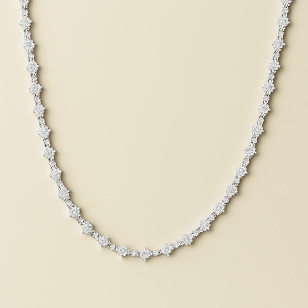 Honeycomb Ketting Zilver