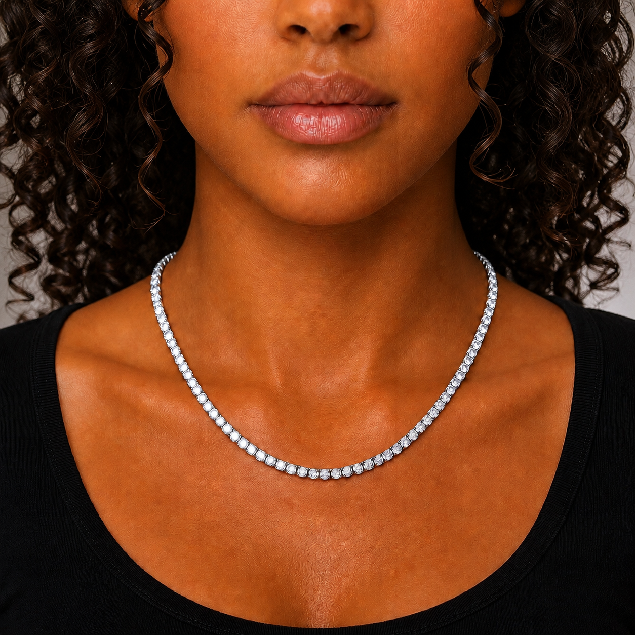 Moissanite Tennis Ketting - 3mm