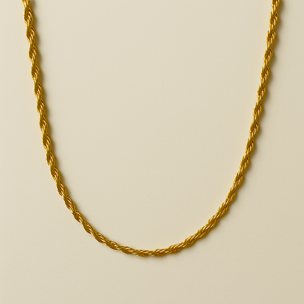 Rope Ketting - Goud 3 mm