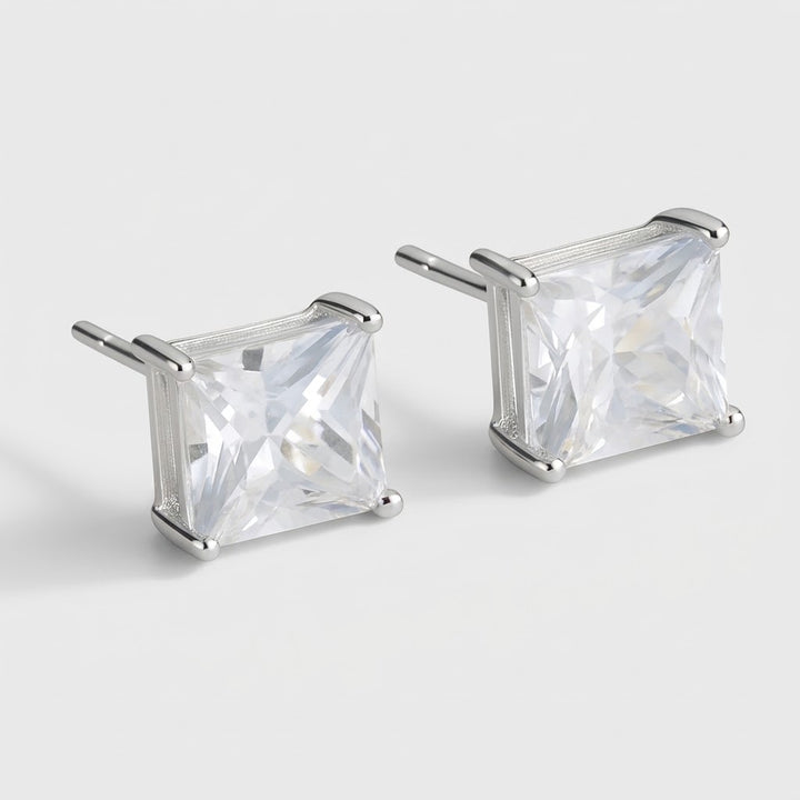 Iced Precision Oorbellen- Zilver