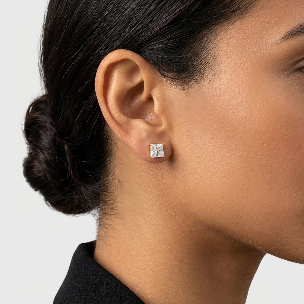 Iced Precision Oorbellen - Goud