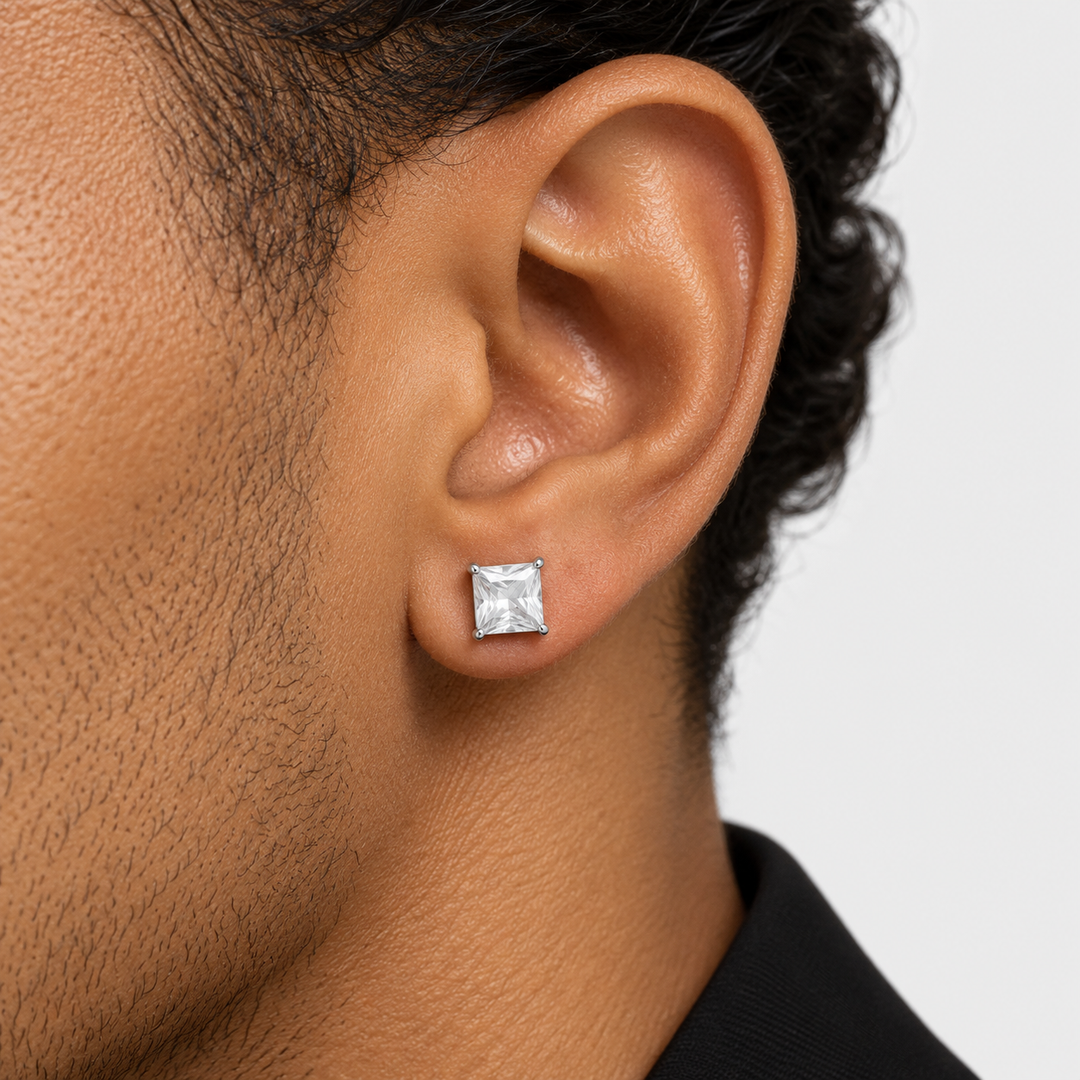 Iced Precision Oorbellen- Zilver