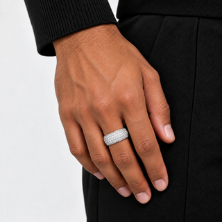 Luxe Pavé Ring - Zilver