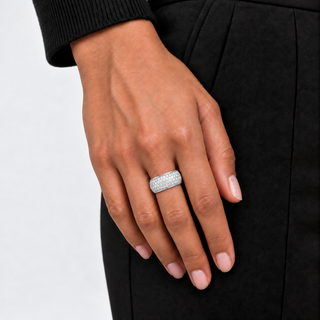Luxe Pavé Ring - Zilver
