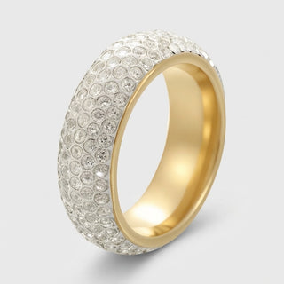 Luxe Pavé Ring - Zilver/Goud