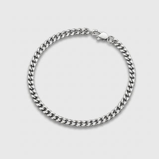 Miami cubana armband - 4mm Zilver