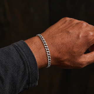Miami cubana armband - 4mm Zilver