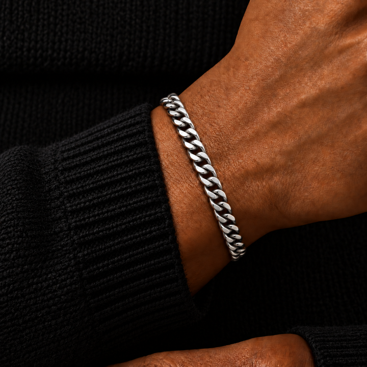 Miami cubana armband - 4mm Zilver