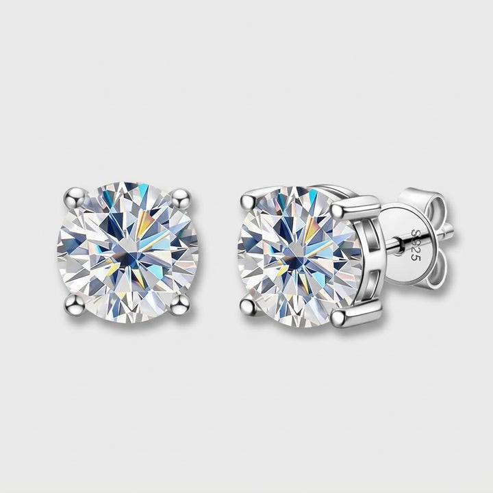 Moissanite Diamond Studs - Zilver