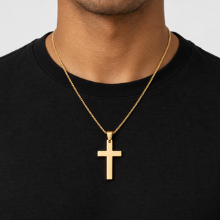 Plain Cross Hanger - Goud