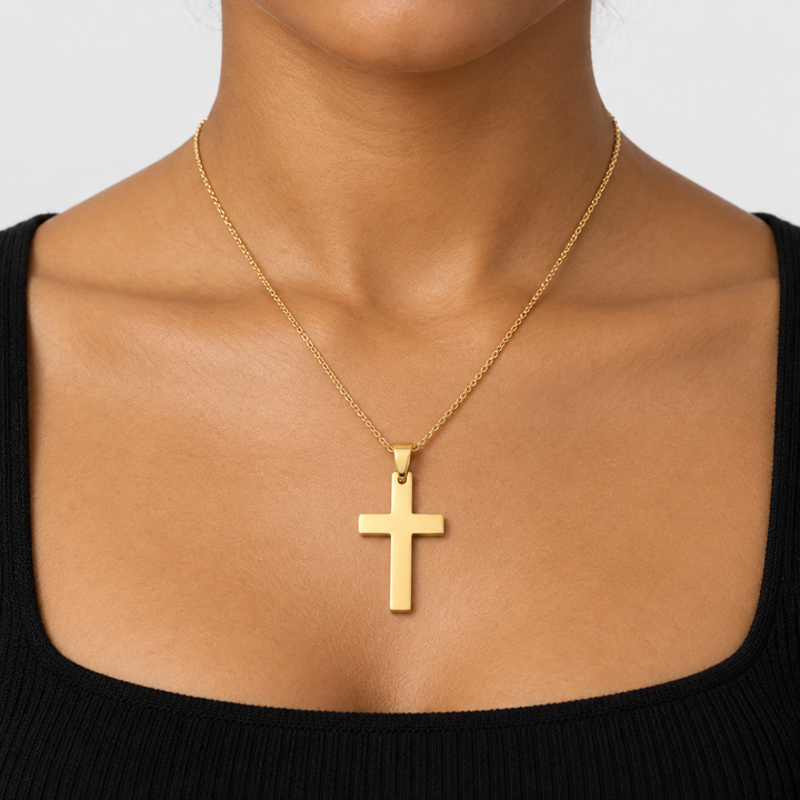 Plain Cross Hanger - Goud