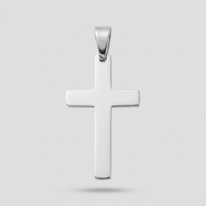 Plain Cross Hanger- Zilver
