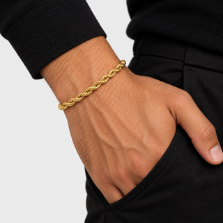 Rope Armband - Goud 3mm