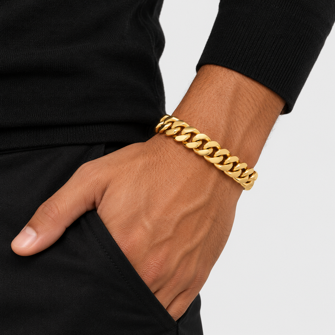 Royal Cuban Armband - Goud