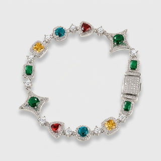 Royal Multi Gem Armband - Zilver