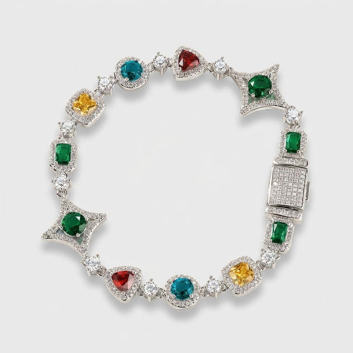 Royal Multi Gem Armband - Zilver