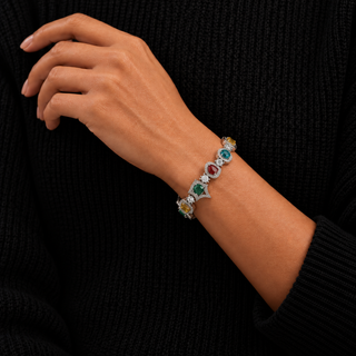 Royal Multi Gem Armband - Zilver